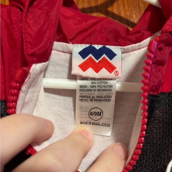 ST. LOUIS CARDINALS Red Baby Mighty Mac Vintage Zip Up Windsuit Size 6-9 Months - Picture 3 of 5